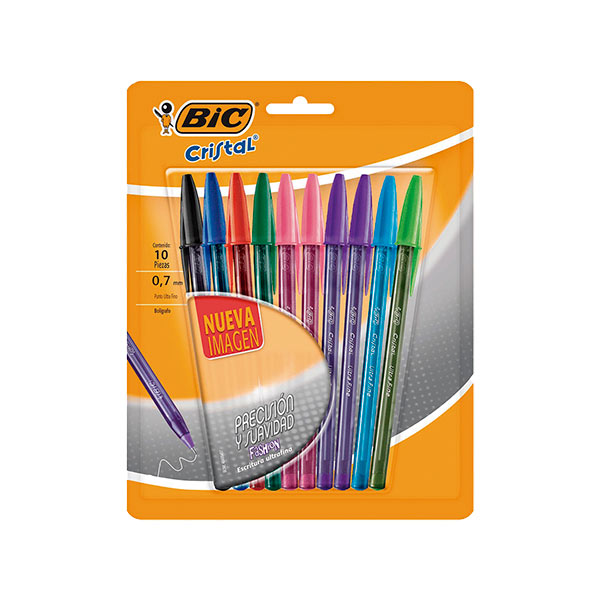 13949_1 Bolígrafo cristal precision surtido 10 unidades - Imagen 1