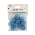 POMPONES GRANDE AZUL