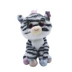 PELUCHE GATO RAYAS 23CM FA292