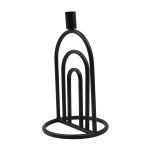 CANDELABRO 26CM NEGRO 24UN0369 - Imagen 3