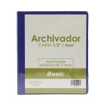 PORTAFOLIO 3 AROS 1/2" AZUL Basic