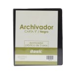 PORTAFOLIO 3 AROS 1" NEGRO Basic