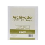 PORTAFOLIO 3 AROS 1 1/2" BLANCO Basic