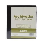 PORTAFOLIO 3 AROS 1 1/2" NEGRO Basic