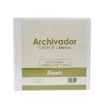 PORTAFOLIO 3 AROS 3" BLANCO Basic