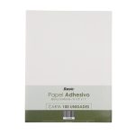 PAPEL ADHESIVO CARTA BLANCO BRILLANTE 100 UNDS Basic