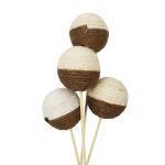 RAMO DECORATIVO CON 5 BOLAS DE YUTE RO-250746A - Imagen 3