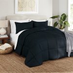 EDREDON DOWN ALTERNATIVE 3PCS F/Q NEGRO 25CMFDAQBLA