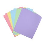 HOJAS PASTEL CARTA 100 UNIDS 5 PAPEL 81/2" X 11" 75 G. DZ-14 Classroom