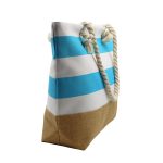 BOLSO D/ PLAYA RAYAS AQUA 25UN7651 - Imagen 2