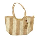 BOLSO D/ PLAYA YUTE RAYAS CAQUI 25UN7660