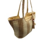 BOLSO D/ PLAYA YUTE RAYAS CAQUI 25UN7660 - Imagen 3
