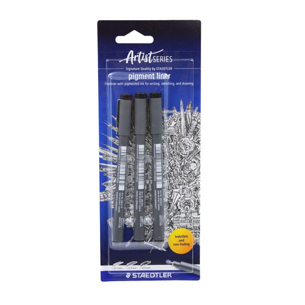 17722_1 Rapidógrafo pingment liner negro set 3u Staedtler - Imagen 1