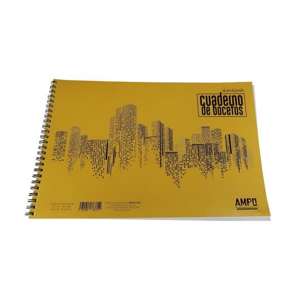 9219_1 Cuaderno de dibujo bocetos 40 hojas. Marca AMPO. - Imagen 1