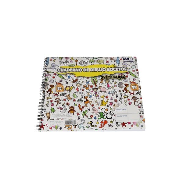 9220_1 Cuaderno de dibujo bocetos 40 hojas. Marca AMPO. - Imagen 1