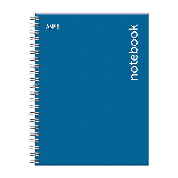 26055_3 Cuaderno Notebook tapa dura carta azul 100 hojas Ampo. - Imagen 1