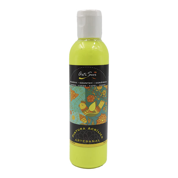 13020_1 Pintura artesanal amarillo limon 120ml - Imagen 1
