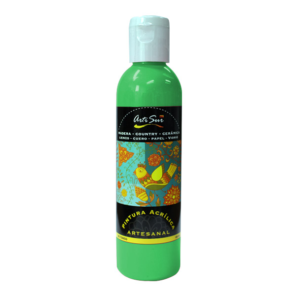 13023_1 Pintura artesanal verde fluorescente 120ml - Imagen 1