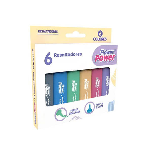 145451_1 Resaltador morandi Flower Power 6 unidades Primavera - Imagen 1