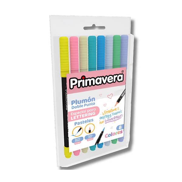 18096_1 Marcador punta pincel pastel 8 unidades - Imagen 1