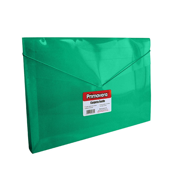 135410_1 FOLDER PLASTICA FUELLE CARTA UNICOLOR VERDE 13263_008 PRIMAVERA - Imagen 1
