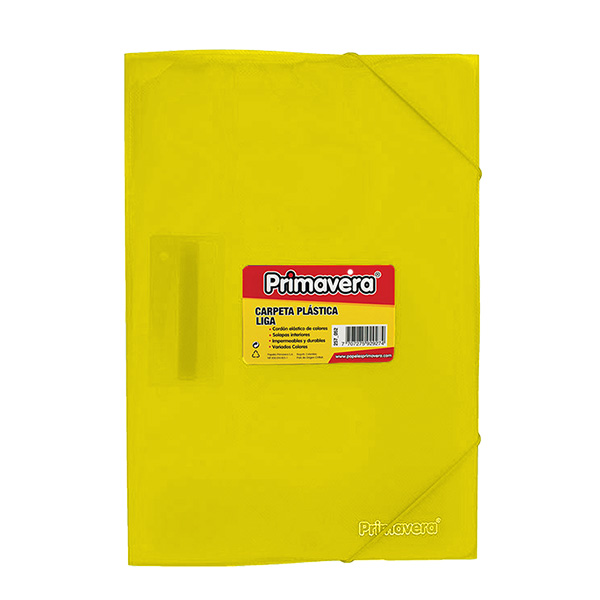 135411_1 FOLDER PLASTICA LIGA CARTA SOLIDO AMARILLO 13201_005 PRIMAVERA - Imagen 1