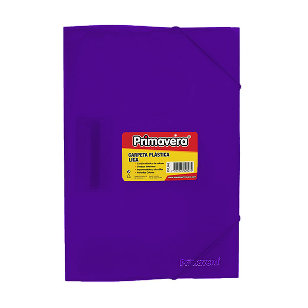 135414_1 FOLDER PLASTICA LIGA CARTA SOLIDO MORADO 13207_012 PRIMAVERA - Imagen 1