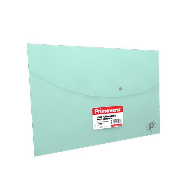 135670_1 Sobre plástico carta horizontal pastel verde - Imagen 1