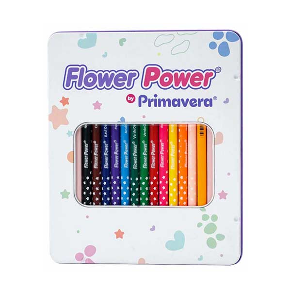 145373_1 Colores Flower Power caja metálica 24 unidades Primavera - Imagen 1