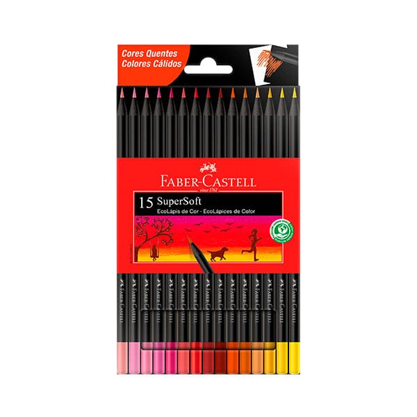 17445_1 Lapiz Color Super Soft Colores Cálidos 15 unidades - Imagen 1