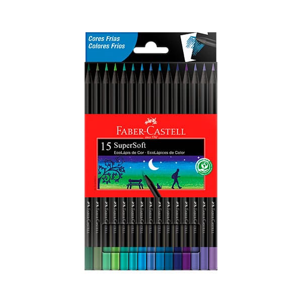 17446_1 Lapiz Color Super Soft Colores Fríos 15 unidades F - Imagen 1