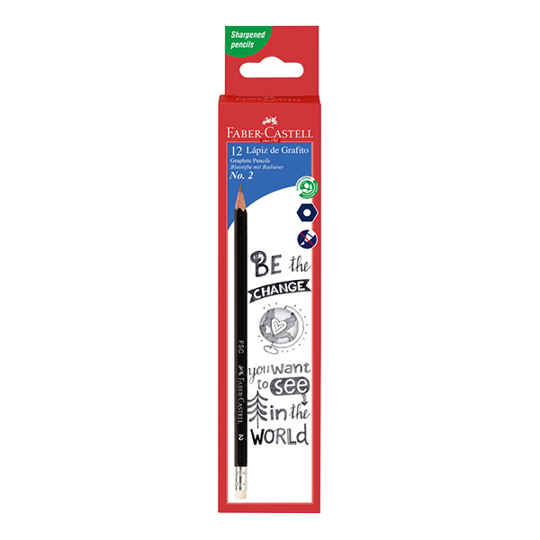 121503_1 LAPIZ GRAFITO NEG HEXAG 12U 163207 FABER CASTELL - Imagen 1