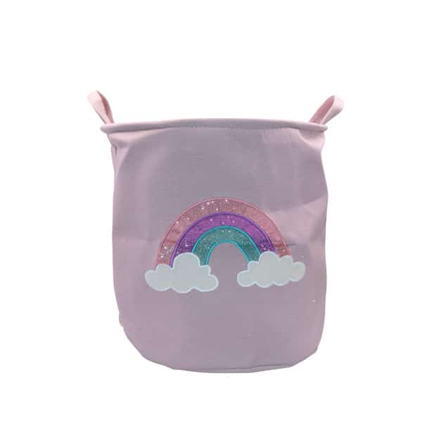 116685_1 CANASTA P/ROPA ARCOIRIS ROSA 23UN0354 - Imagen 1