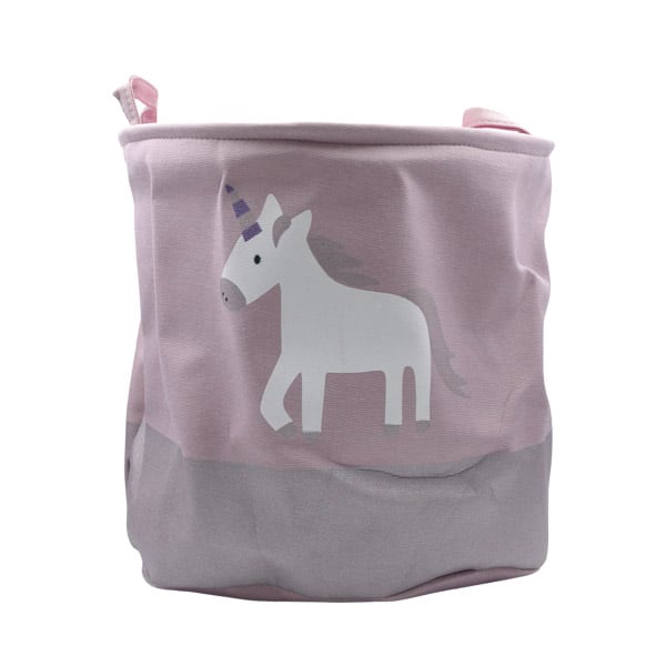 116686_1 CANASTA P/ROPA UNICORNIO ROSA 23UN0355 - Imagen 1