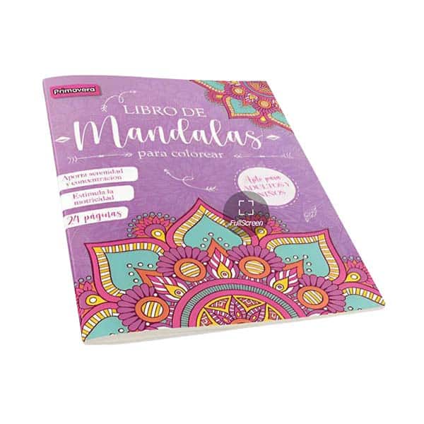121811_1 LIBRETA MANDALA C/12 LAPICES NIÑA Personajes - Imagen 1