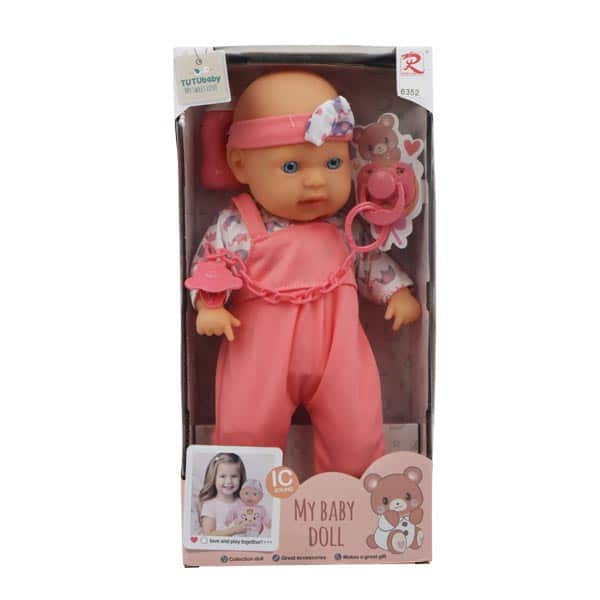 127965_1 Muñeca 13" bebé traje rosado - Imagen 1