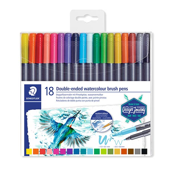 18120_1 Rotulador doble punta acuarelable 18 unidades Staedtler - Imagen 1