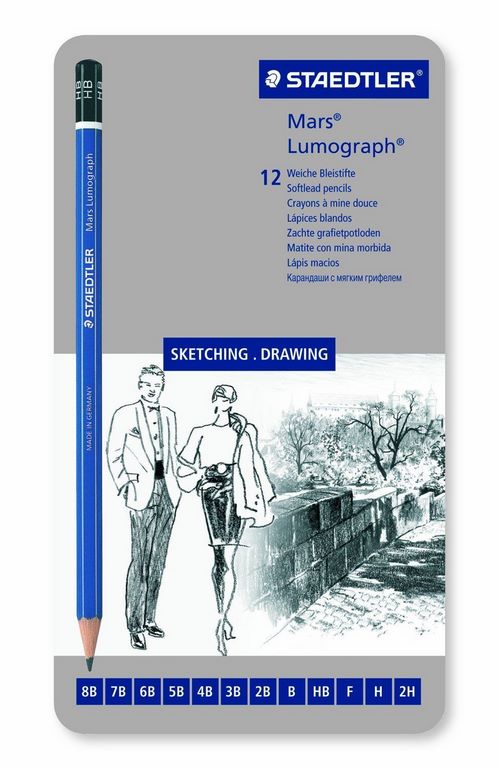 16994_1 STAEDTLER Estuche Mars Lumograph 12 pzas. - Imagen 1