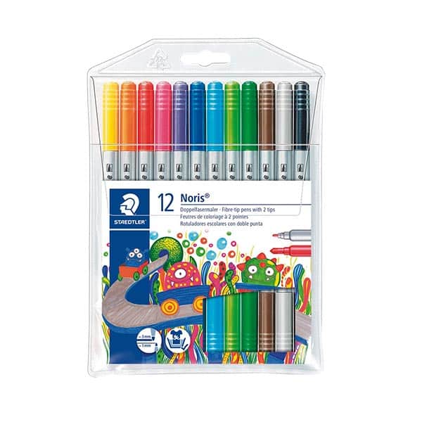 18154_1 Marcador fibra 2 puntas 12 unidades Staedtler. - Imagen 1