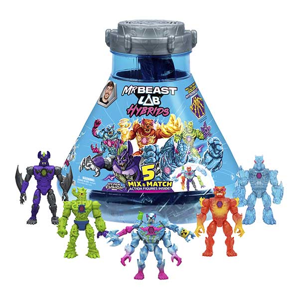 147499_1 fig/surt mrbeast set 5 lab hybrids 24910 boing toys - Imagen 1