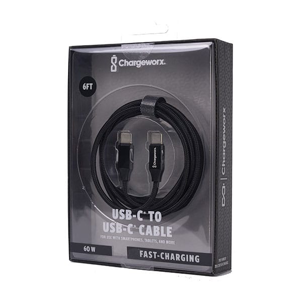132742_1 CABLE USB-C A USB-C CHA-CX4945BK CHARGEWORKS - Imagen 1
