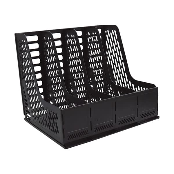 18542_1 Portarevistas plastico negro Deli. - Imagen 1