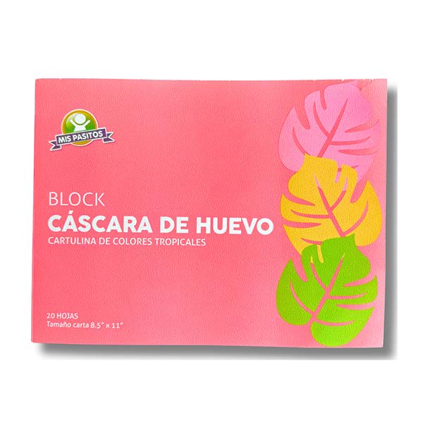 21649_1 BLOCK CARTCARTA CASCARA DE HUEVO TROPICAL 20H 20920 MIS PASITOS - Imagen 1