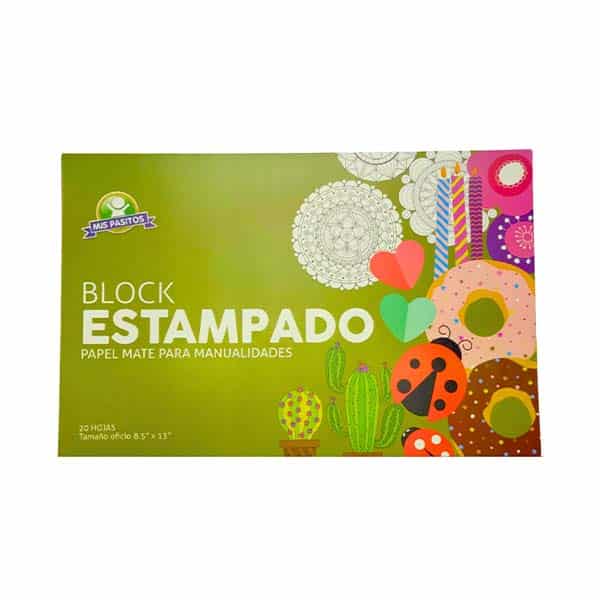 21651_1 BLOCK PAPEL OFICIO MATE ESTAMPADO 20H 21033 MIS PASITOS - Imagen 1