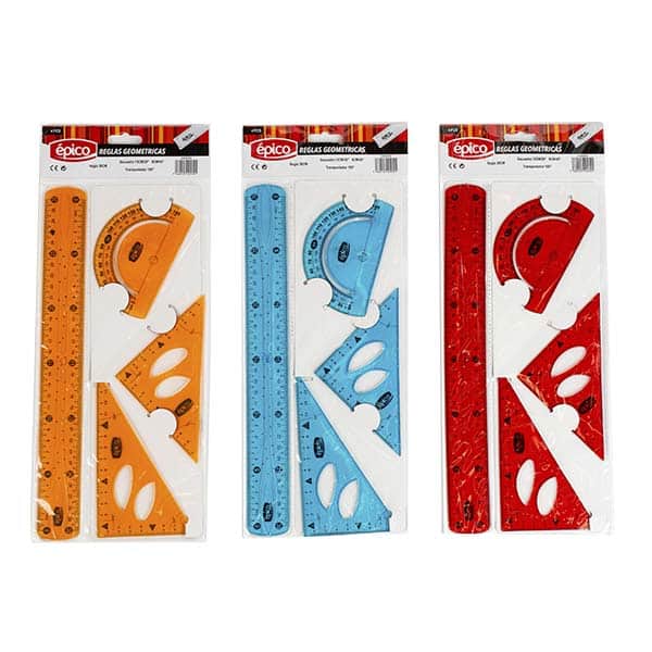 136255_1 JUEGO GEOMETRIA FLEXIBLE 30CM AR9958 EPICO - Imagen 1