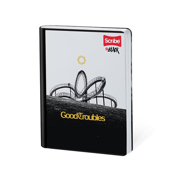 109368_1 CUADERNO COSIDO GDE 100H INBLACK C6084820 SCRIBE - Imagen 1