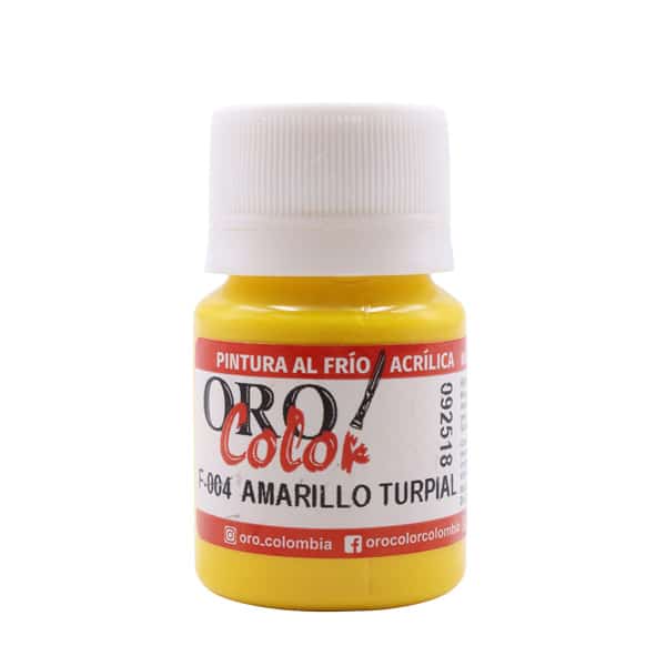 146716_1 PINTURA ACRILICA AMARILLO TURPIAL AL FRIO 30ML F-004 Oro color - Imagen 1