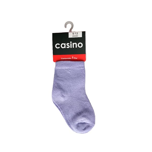 109125_1 CALCETIN NIÑA 6-12M LILA 659588 CASINO - Imagen 1