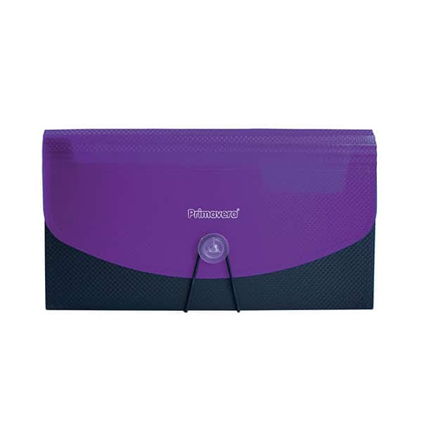 135655_1 Sobre plástico 13 bolsillos cheque morado - Imagen 1
