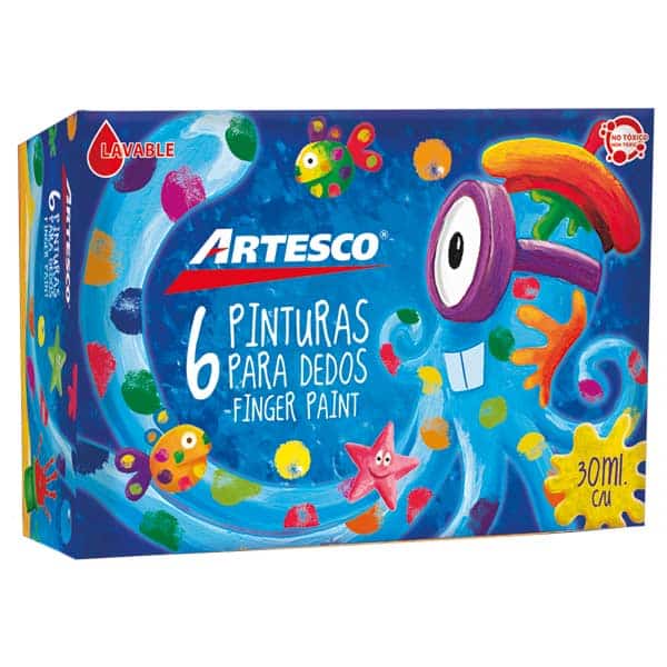 13652_1 Pintura Para Dedos 30ml caja 6 unidades.. - Imagen 1